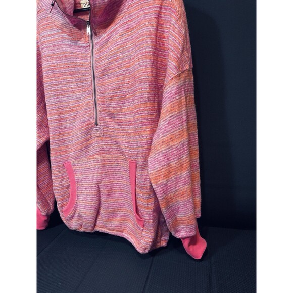 bibi women's clothing medium Pink Zip Up Sweater H33 - Picture 2 of 9